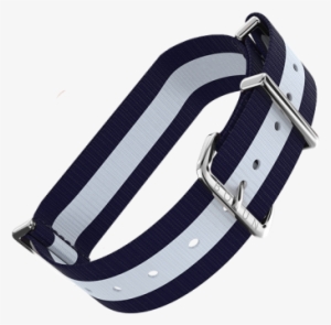 Canvas Nato Blue & White Bosun Watch Strap - Watch Strap