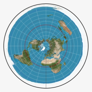 Azimuthal Equidistant-map - Flat Earth Model