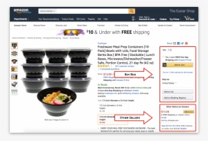 Buy Box Example - Bento Food Storage Containers By Freshware - Bento