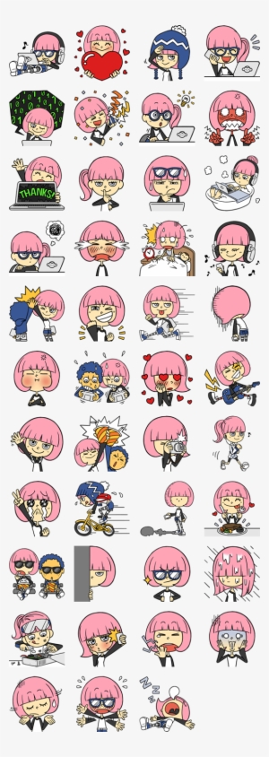 Hacker Girl - Messenger Sticker Hacker Girl - 540x1520 PNG Download ...