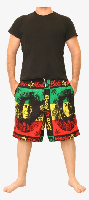 Bob Marley Rasta Reggae Pants Shorts Smile - Trousers