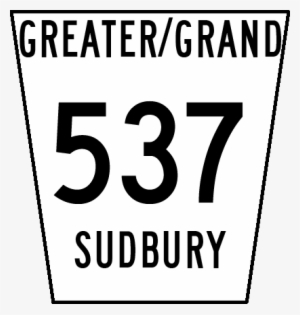 Greater Sudbury Road 537 - Number
