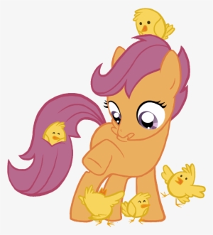 Chick, Safe, Scootachicken, Scootaloo, Simple Background, - My Little Pony: Friendship Is Magic
