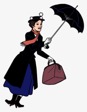 Mary Poppins On Carousel Mary Poppins Flying - Mary Poppins Cartoon Character