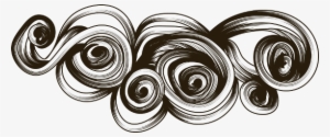 Swirls Wind Clouds Waves Blackandwhite - Abstract Girly Neon Pink Floral Swirls Pattern Wall