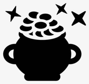 Pot Full Of Gold Vector - Pot Of Gold Silhouette