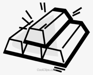 Gold Bullion Royalty Free Vector Clip Art Illustration - Metals Clipart Transparent
