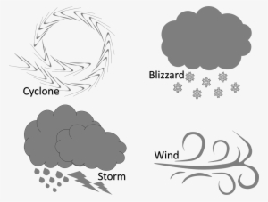 Wind Clipart Blizzard - Black And White Wind Hail Clipart
