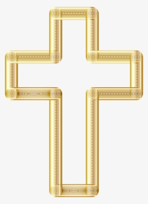 Cross Tubes Gold Vector Transparent Stock - Christianity