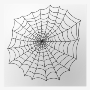 Black Spider Web For The Holiday Halloween Vector Poster - Teia De Aranha Desenho