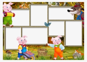 Mais Um Calendario 2013 Para Fotos De Crianças Com - Moldura Tres Porquinhos Png