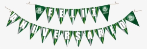 Faixa Feliz Aniversário Palmeiras - Decoração De Aniversário Do Palmeiras