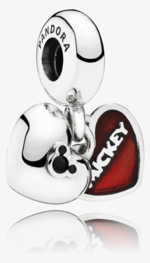 Pandora Disney, Mickey Minnie Dangle Charm, Red Enamel - Pandora Disney Mickey & Minnie Pendant Charm