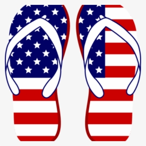 Fireworks Clipart American Star - Clipart American Flag Flip Flops