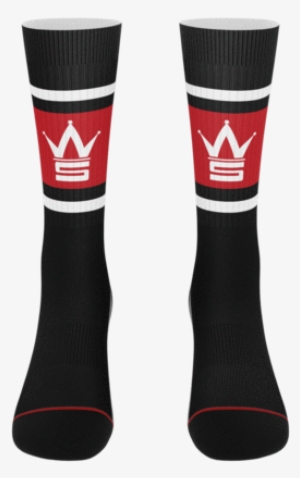 Crown Logo Black Socks - Logo