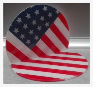 Presentation Plate Half Round With Back Wall Stars - Flag Of The United States