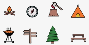 Free Camping Vector Graphics Pack - Portable Network Graphics