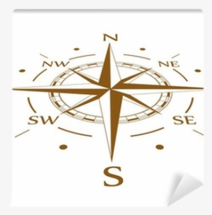 Stickalz Llc Angled Compass Nautical Black Vinyl Sticker