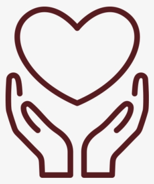 Floating Heart Above Two Hands - Hands With A Heart Above