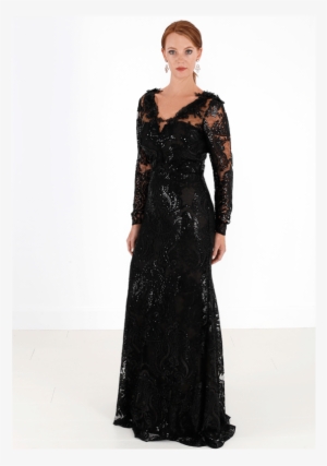 Printed Dresses Marchesa Notte V-neck Lace Overlay - Gown