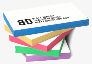 32pt Painted Edge Business Cards - 2 X 3.5 32pt Uncoated Painted Edge Business Cards