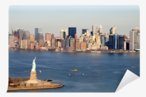 Manhattan Ny Skyline Panorama Freiheitsstatue Wall - New York City