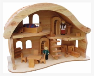 Eco Doll - Natural Wooden Doll House
