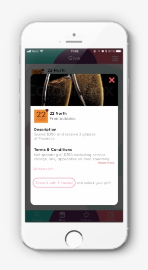 Iphone6 App Mockup Gift Redeem