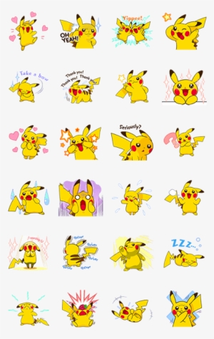Pikachu's Lively Voiced Stickers ♪ - Pikachu Emoji