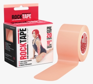 2" Beige Rocktape Pre-cut - Rocktape Kinesiology Tape, Blue
