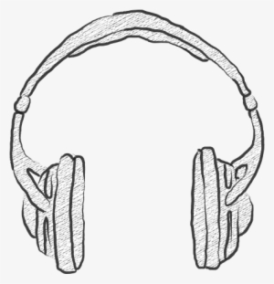 Headphones Drawing Png - Sketch