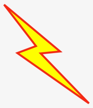 Small - Red And Yellow Lightning Bolt