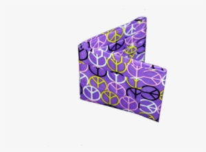 Hand Made In So Cal Purple Peace Sign Duct Tape Wallet - Duct Tape