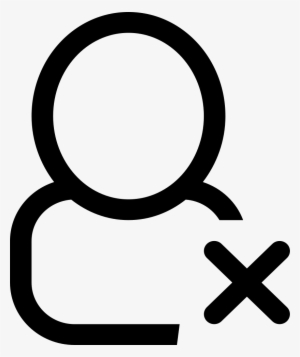 Delete Person Outlined Symbol - Illustration