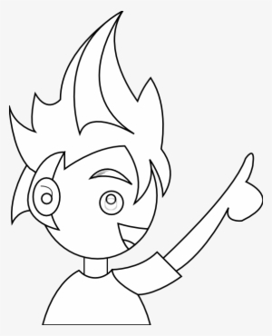 Boy Side Black White Line Art Linkedin Background 555px - Coloring Book