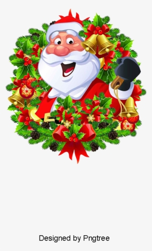 Santa Claus, Santa Clipart, Christmas Png And Psd - Merry Christmas Berries & Holly Shower Curtain