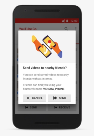 Sharing Videos Made Easy Through Bluetooth On The Youtube - Youtube Go Data Saving