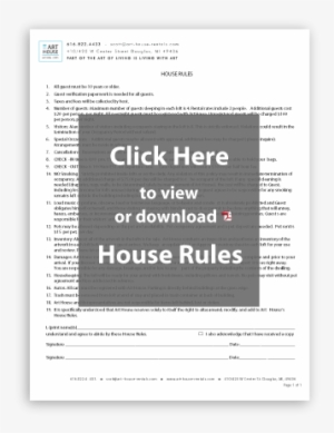 Click Above Icon, Or Click Here To Download The House - Rental House Rules