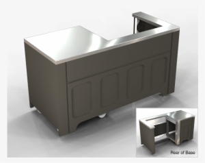 Large Deluxe Cashier Stand, Locking Cash Drawer On - Lock