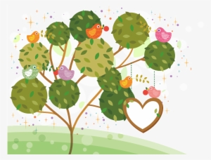 This Backgrounds Is Cartoon Tree About Small Tree, - Vector Graphics