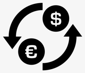 Money Exchange Dollar Euro Symbol Vector - Simbolo De Cambio De Moneda