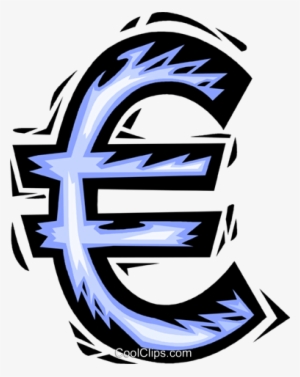 Euro Symbol Royalty Free Vector Clip Art Illustration - Euro Clipart