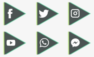 Social Media Icons Collection, Icons, Facebook, Twitter - Whatsapp