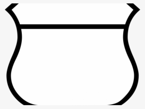 Police Badge Outline - Clip Art