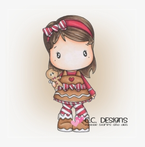 Designs Swiss Pixie Gingerbread Lucy Rubber Stamp