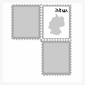 Illustration Of A Stamp, On It The Outline Of Germany - Lydia Salzer Kommunikationsdesign