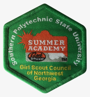 Woven Badge With Overlocked Edge - Woven Label Embroidery Outline