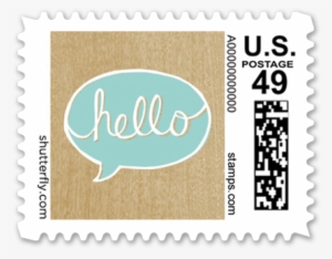 Hello Bubble Small Personalized Postage Stamps - Postage Stamp