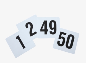 Winco Tbn-50 Table Numbers Cards - Plastic Table Marker Number Cards For Banquets