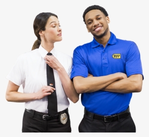 Geek Squad Agent And Best Buy Blue Shirt Employee - Best Buy Geek Squad Employee
